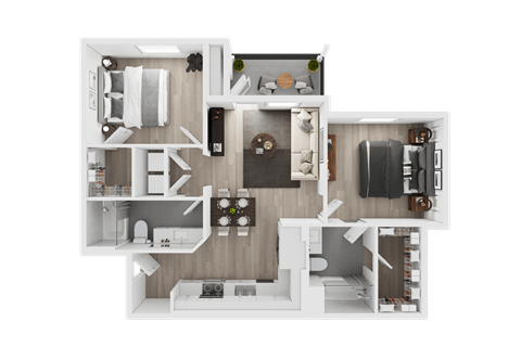 2 bedroom floorplan